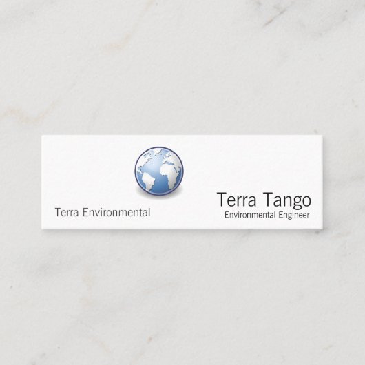 Earth World Wereldbol Tango Mini Visitekaartje (Voorkant)