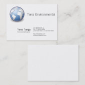 Earth World Wereldbol Tango Visitekaartje (Voorkant / Achterkant)