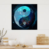 Earth Yin Yang Poster (Keuken)