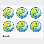 Earth Yin-Yang Ronde Sticker (Vel)