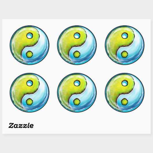 Earth Yin-Yang Ronde Sticker (Vel)