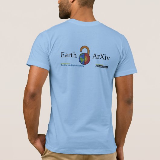 EarthArXiv lichtblauw T T-shirt (Achterkant)
