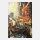 Earthbound by Evelyn De Morgan, Victoriaans kunst Theedoek (Verticaal)