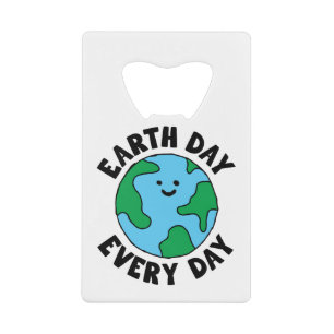 EarthDay Alledaags milieuvriendelijk pictogram Hap Creditkaart Flessenopener