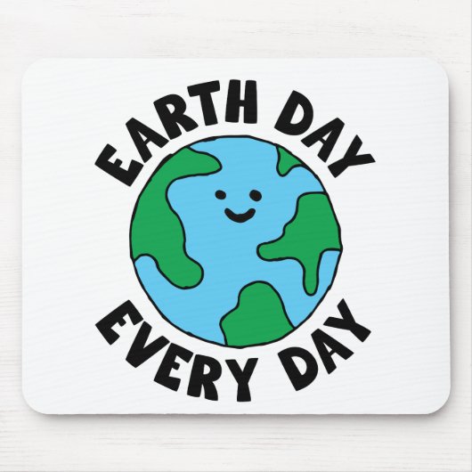 EarthDay Alledaags milieuvriendelijk pictogram Hap Muismat (Voorkant)