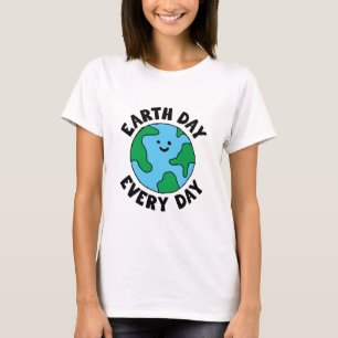 EarthDay Alledaags milieuvriendelijk pictogram Hap T-shirt