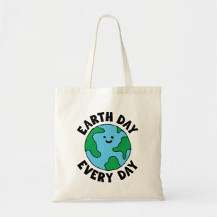 EarthDay Alledaags milieuvriendelijk pictogram Hap Tote Bag