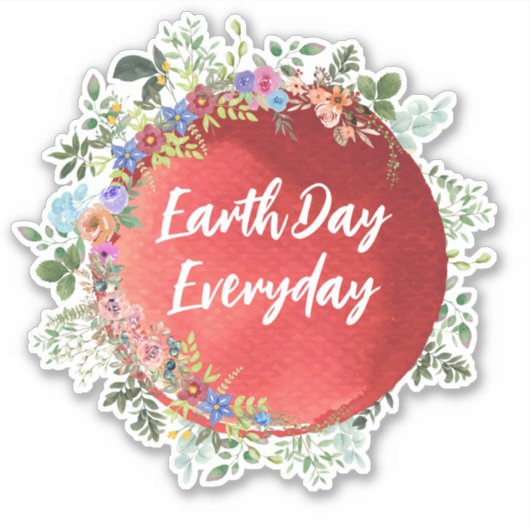 EarthDay Alledaagse Sticker (Voorkant)
