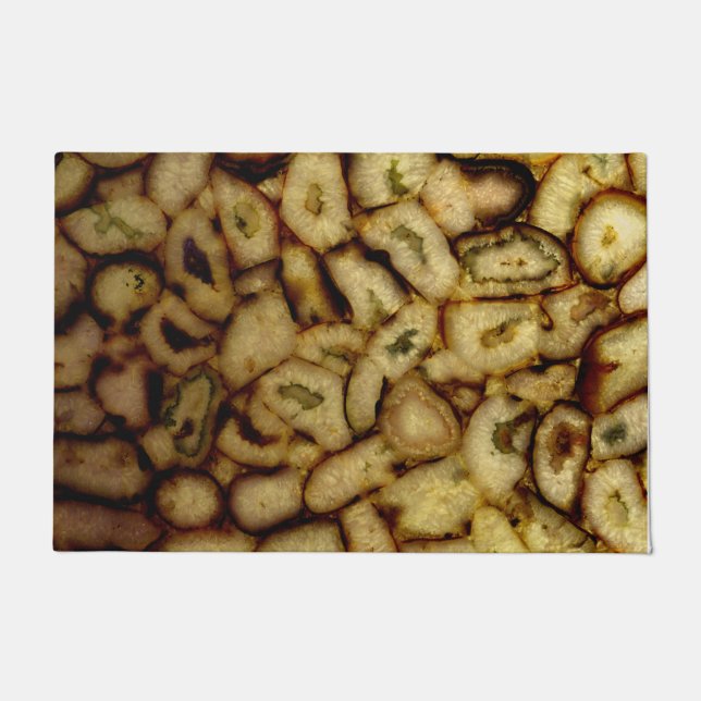 Earthen Green Gold Quartz Agates Deurmat (Voorkant)