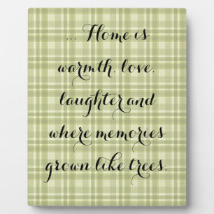 Earthen Green Play, "Home" Plaque Fotoplaat