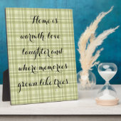 Earthen Green Play, "Home" Plaque Fotoplaat (Zijkant)