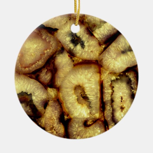 Earthen Green Quartz Agates Keramisch Ornament (Voorkant)