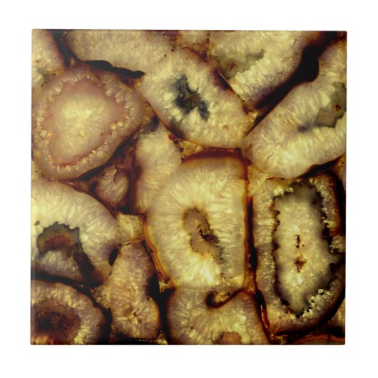 Earthen Green Quartz Agates Tegeltje (Voorkant)