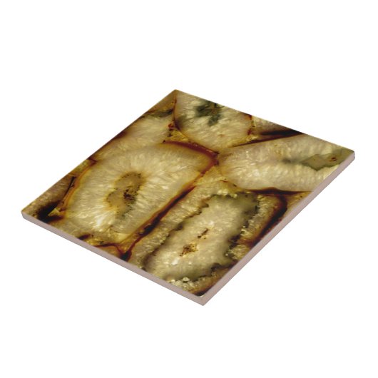 Earthen Green Quartz Agates Tegeltje (Zijkant)