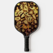 Earthen Groen goud zwart Quartz Agates monogram Pickleball Paddle (Voorkant)
