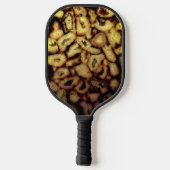 Earthen Groen goud zwart Quartz Agates monogram Pickleball Paddle (Achterkant)