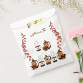 Earthen Mud Brown Teapot Aftermiddag Tea Party Bedankzakje (Gezegeld)