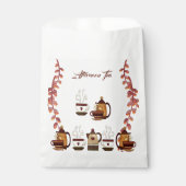 Earthen Mud Brown Teapot Aftermiddag Tea Party Bedankzakje (Voorkant)