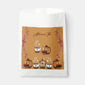 Earthen Mud Brown Teapot Cup Aftermiddag Tea Party Bedankzakje (Voorkant)