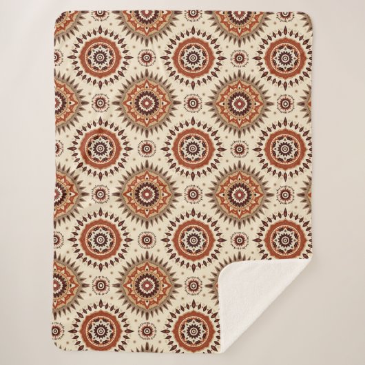 Earthen Radiance Mandala Sherpa Deken (Voorkant)