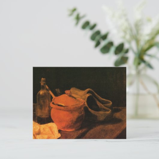 Earthenware, Bottle and Clogs van Vincent van Gogh (Staand voorkant)