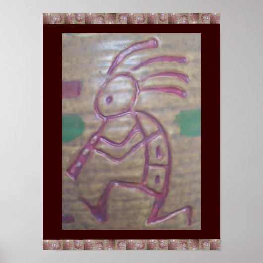 Earthenware Kokopelli Poster (Voorkant)