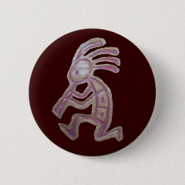 Earthenware Kokopelli Ronde Button 5,7 Cm