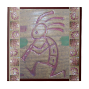 Earthenware Kokopelli Tegeltje