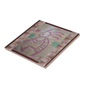 Earthenware Kokopelli Tegeltje (Zijkant)