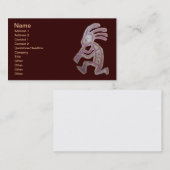 Earthenware Kokopelli Visitekaartje (Voorkant / Achterkant)
