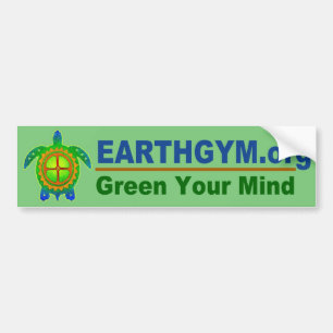 EarthGym.org Bumpersticker—Groen Bumpersticker