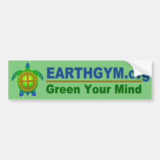 EarthGym.org Bumpersticker—Groen Bumpersticker