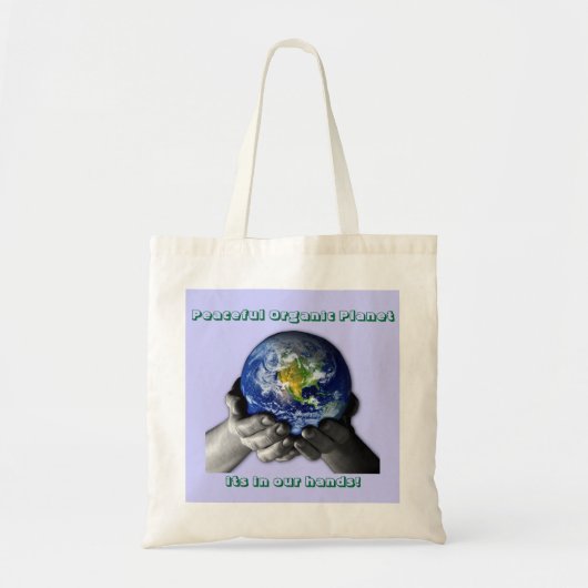 EarthHands, vreedzaam organisch planet... Tote Bag (Voorkant)