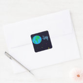Earthling Vierkante Sticker (Envelop)