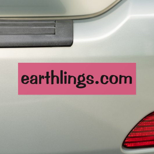 Earthlings.com Bumpersticker (Op auto)