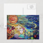 "Earthly Delights" originele waterverf schilderij Briefkaart (Voorkant / Achterkant)