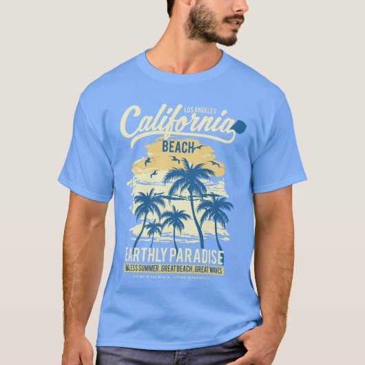 Earthly Paradise California Beach T-shirt (Voorkant)