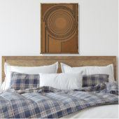 Earthly Vortex: Modern 3D Minimalist Boho Art Canvas Afdruk (Insitu (Slaapkamer))