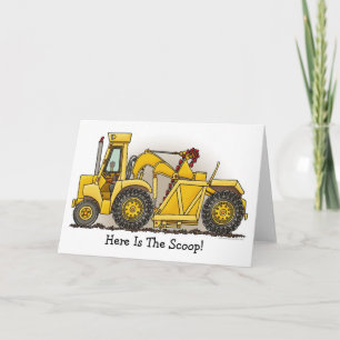 Earthmover Construction Note Card Kaart