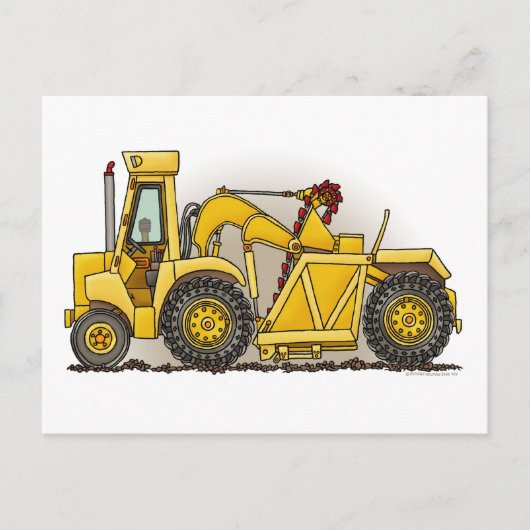 Earthmover Construction Post Card Briefkaart (Voorkant)