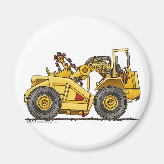 Earthmover Pan Scraper Bouwmagneten Magneet (Voorkant)