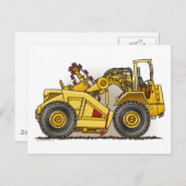 Earthmover Scraper Post Card Briefkaart (Voorkant / Achterkant)