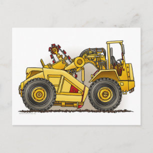 Earthmover Scraper Post Card Briefkaart
