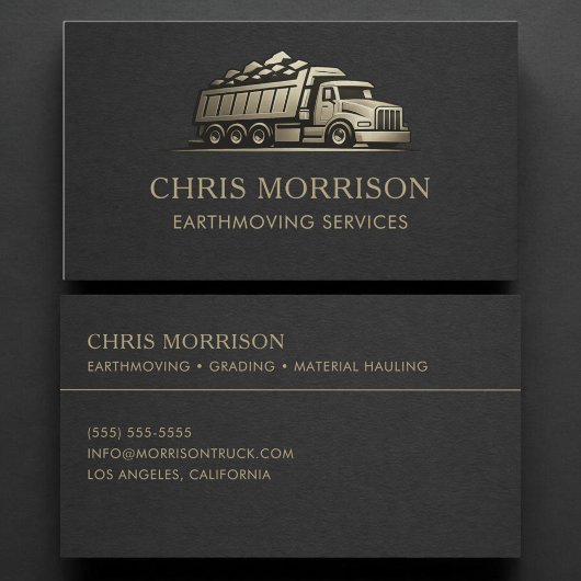 Earthmoving Services Professional Visitekaartje