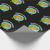 Earthquack Funny Aardbeving Pun Dark BG Cadeaupapier (Hoek)
