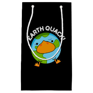 Earthquack Funny Aardbeving Pun Dark BG Klein Cadeauzakje