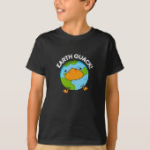 Earthquack Funny Aardbeving Pun Dark BG T-shirt (Voorkant)
