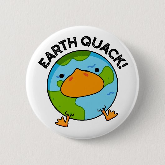 Earthquack Funny Earthquake Pun Ronde Button 5,7 Cm (Voorkant)