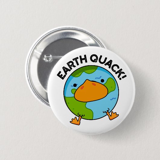 Earthquack Funny Earthquake Pun Ronde Button 5,7 Cm (Voorkant /achterkant)