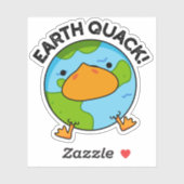 Earthquack Funny Earthquake Pun Sticker (Vel)